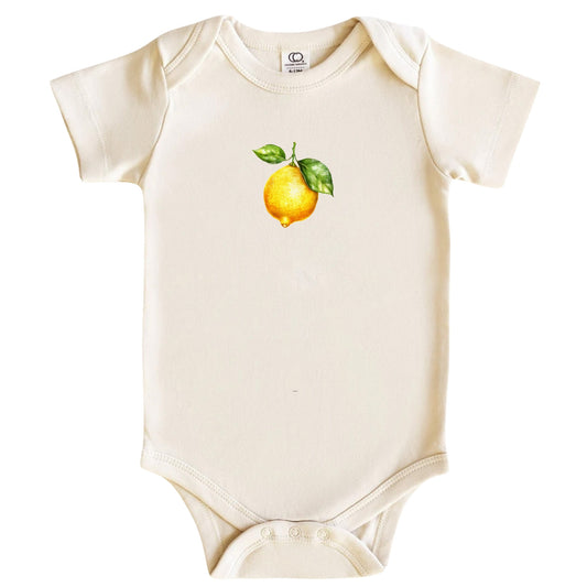 Watercolor Lemon Baby Bodysuit