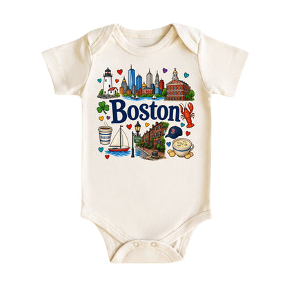 Boston Baby Bodysuit for Boys Girls