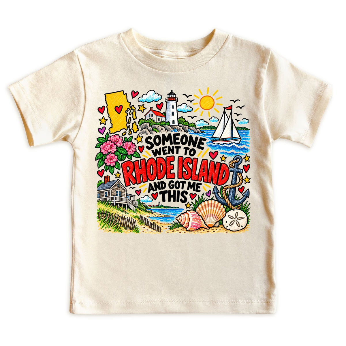 Rhode Island Tee for Boys Girls