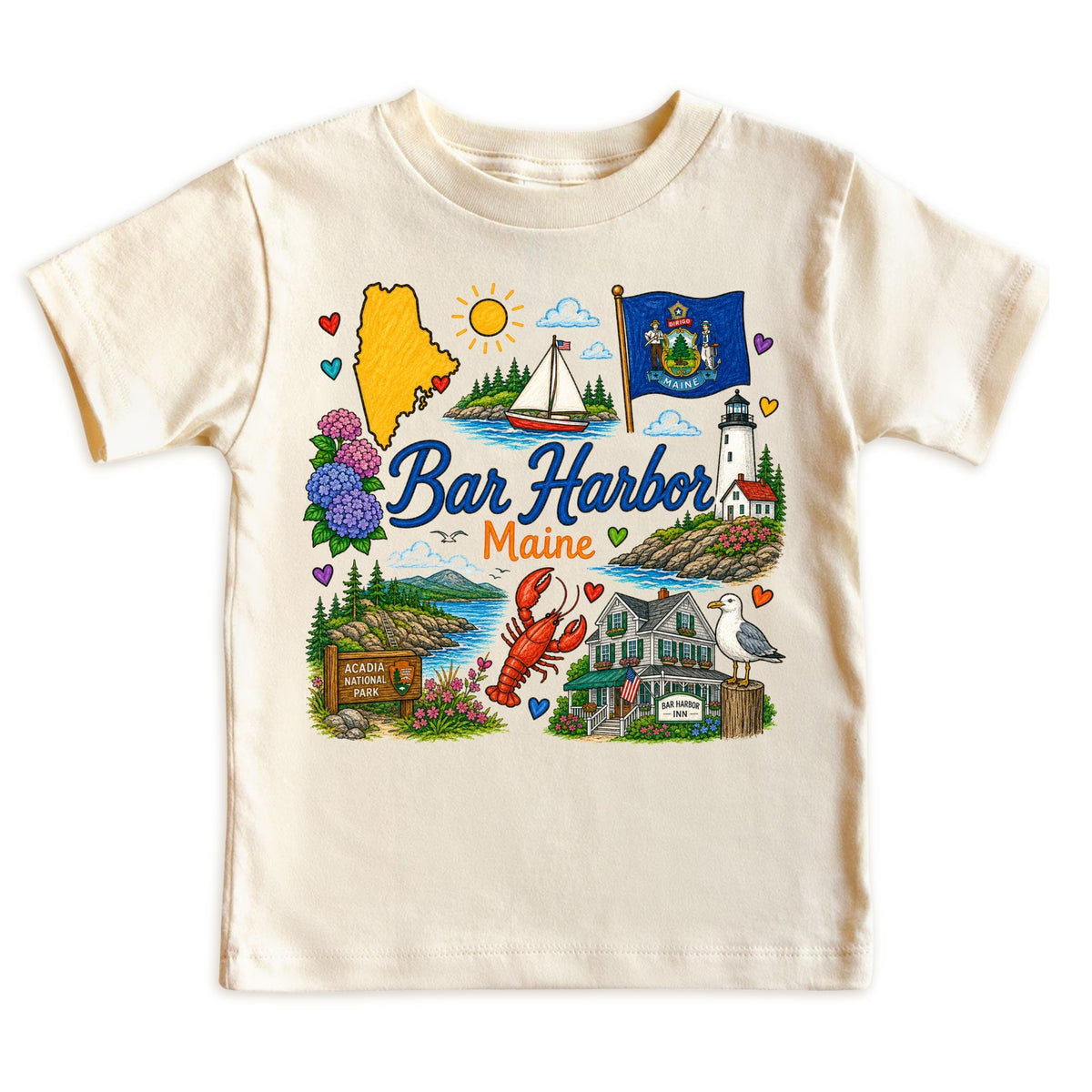 Bar Harbor Maine Baby Bodysuit for Boys Girls