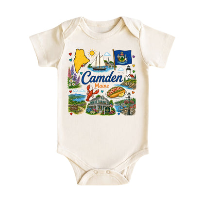 Camden Maine Baby Bodysuit for Boys Girls