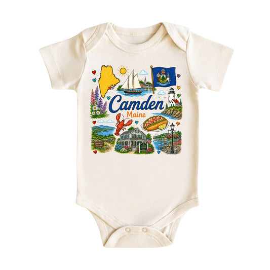 Camden Maine Baby Bodysuit for Boys Girls