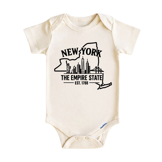 New York Baby Onesie ®, The Empire State Baby Bodysuit for Boys Girls