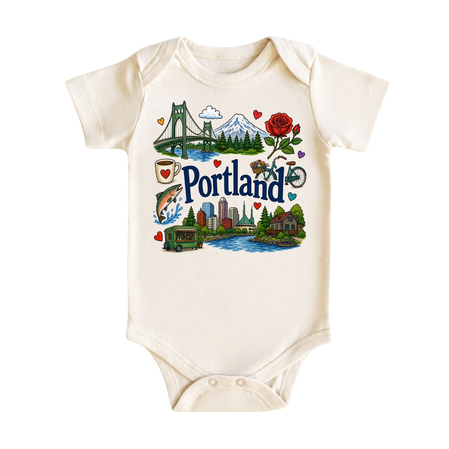 Portland Baby Bodysuit for Boys Girls