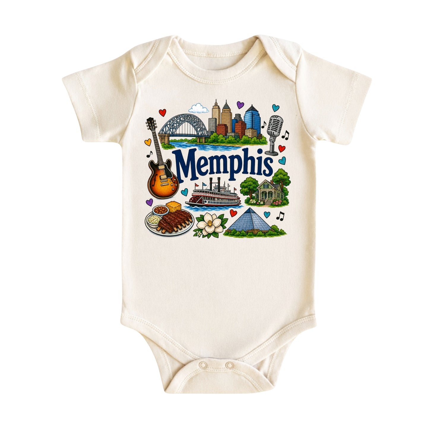 Memphis Baby Bodysuit for Boys Girls