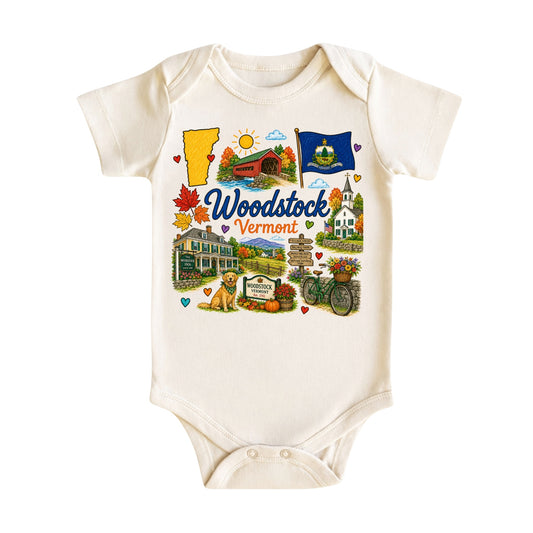 Woodstock Vermont Baby Bodysuit for Boys Girls