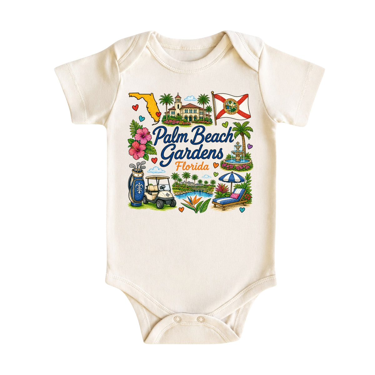 Palm Beach Gardens Florida Baby Bodysuit for Boys Girls