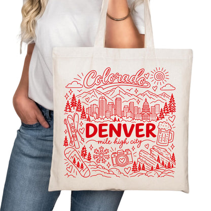 Denver Symbols Tote Bag