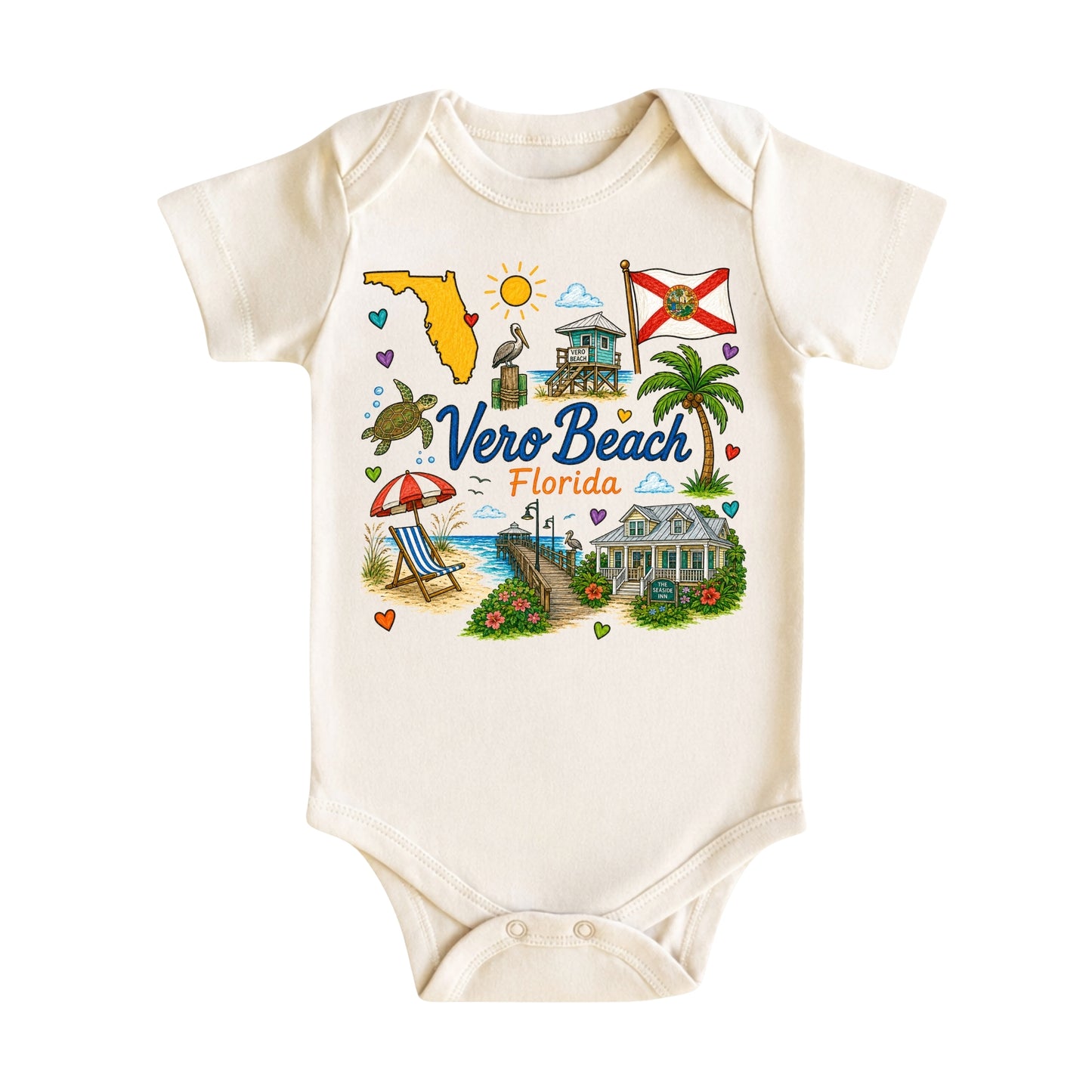 Vero Beach Florida Baby Bodysuit for Boys Girls