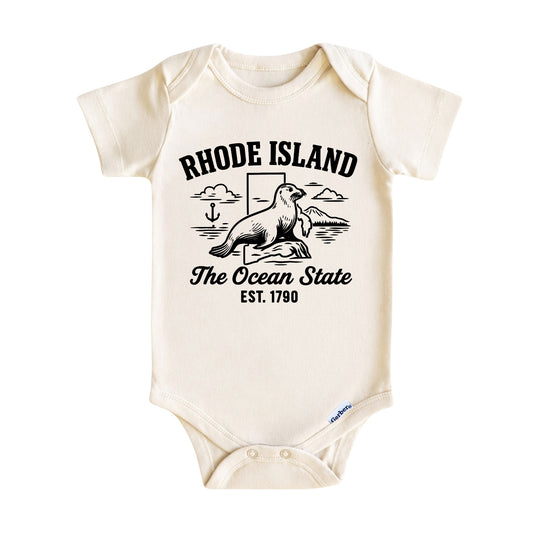 Rhode Island Baby Onesie ®, Rhode Island Baby Bodysuit for Boys Girls