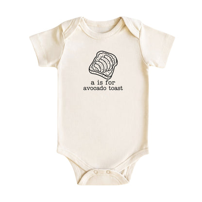 A Is for Avocado Toast Baby Bodysuit