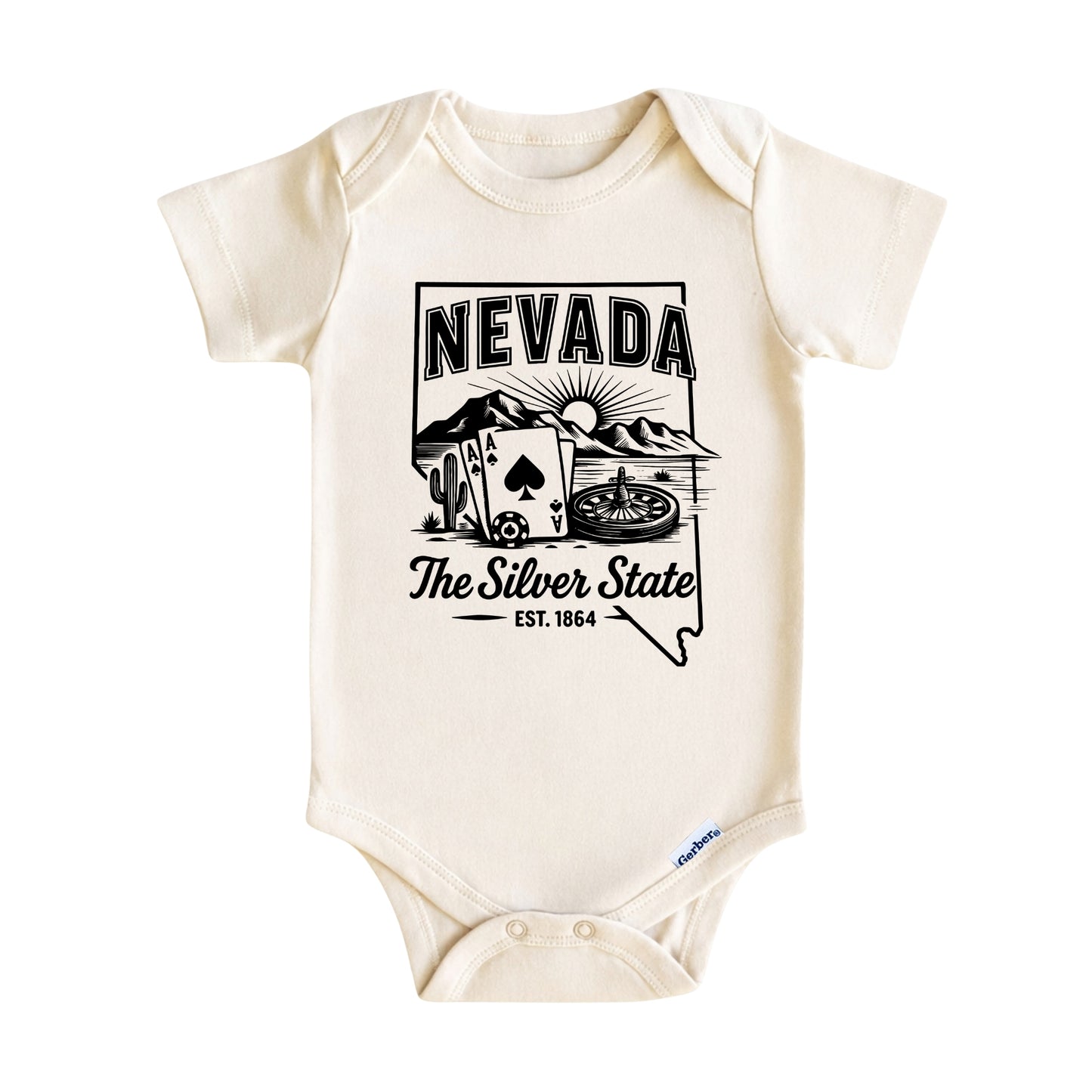 Nevada Baby Onesie ®, Las Vegas, Reno Baby Bodysuit for Boys Girls