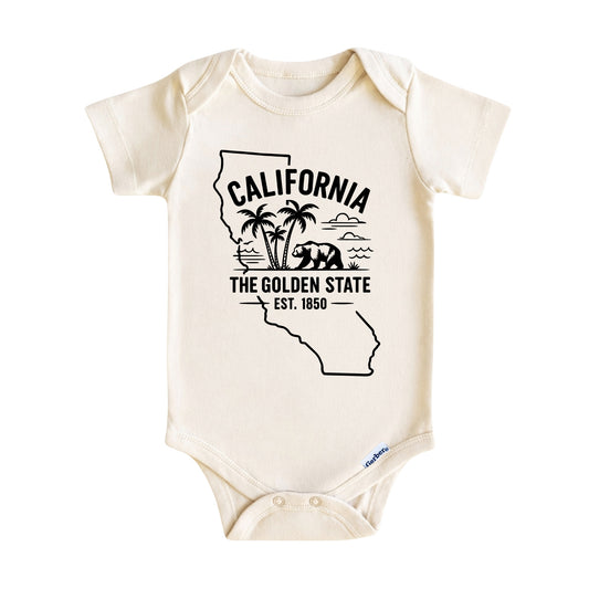 California Baby Onesie ®, Los Angeles, San Francisco Baby Bodysuit for Boys Girls