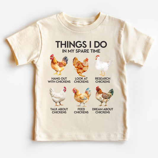 Things I Do In My Spare Time - Chicken Kids T-Shirt