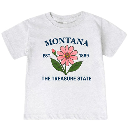 Montana Bitterroot Flower Kids T-Shirt