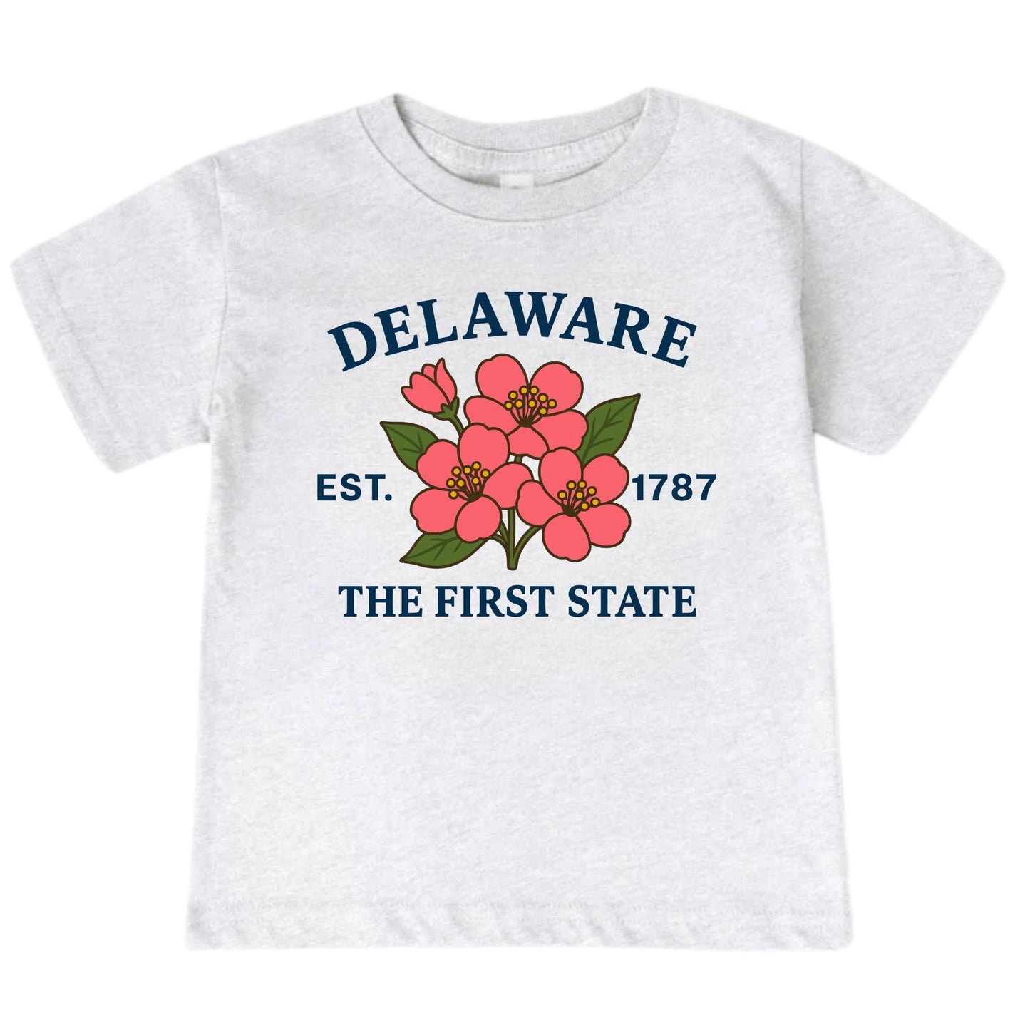 Delaware Peach Blossom Floral Kids T-Shirt