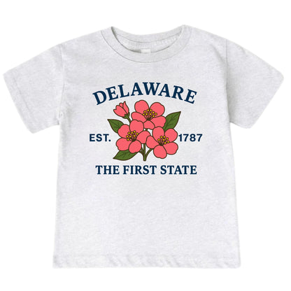 Delaware Peach Blossom Floral Kids T-Shirt