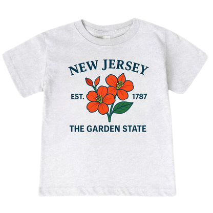 New Jersey Violet Floral Kids T-Shirt