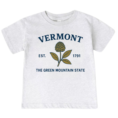 Vermont Red Clover Floral Kids T-Shirt