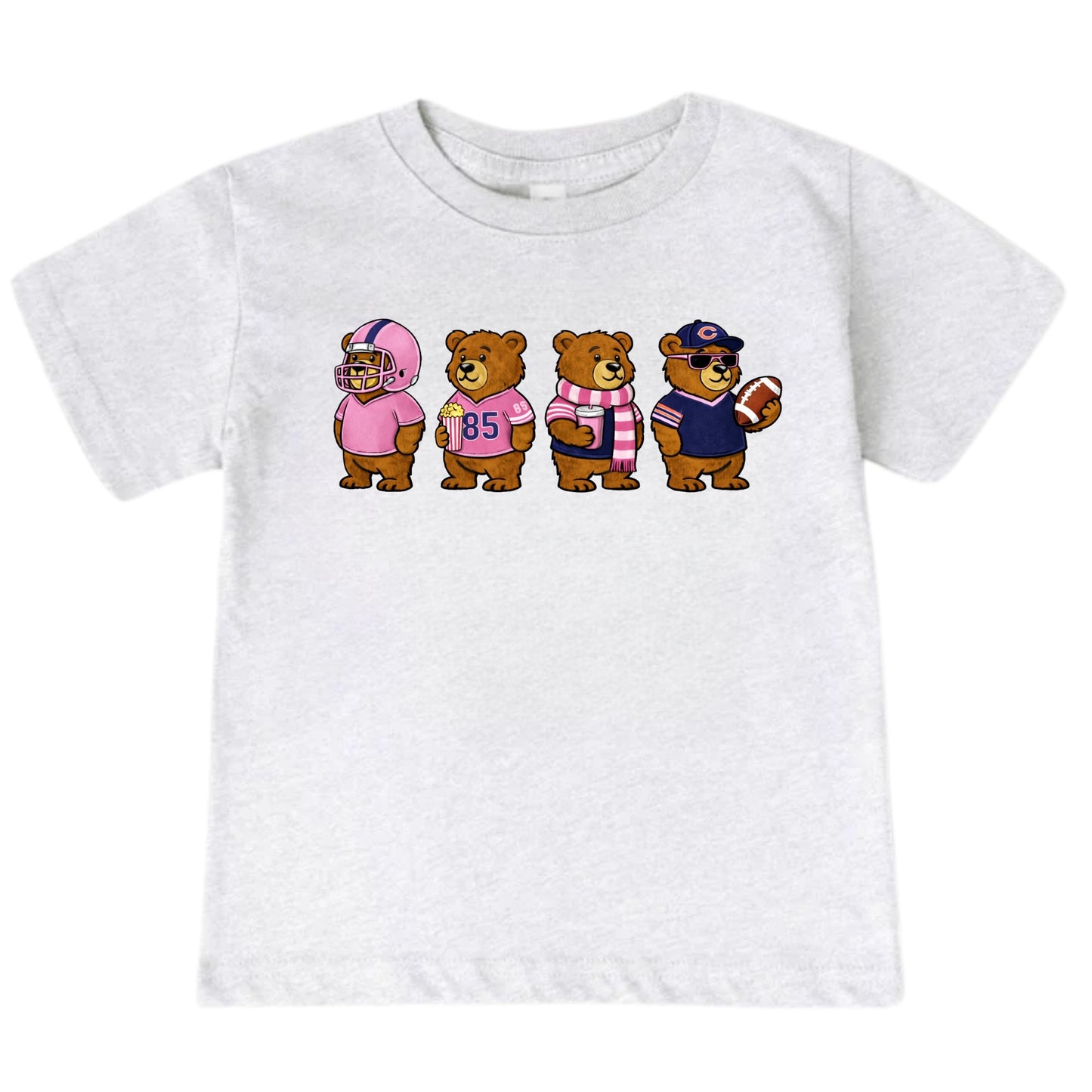 Pink Chicago Football Bear Baby Onesie ®