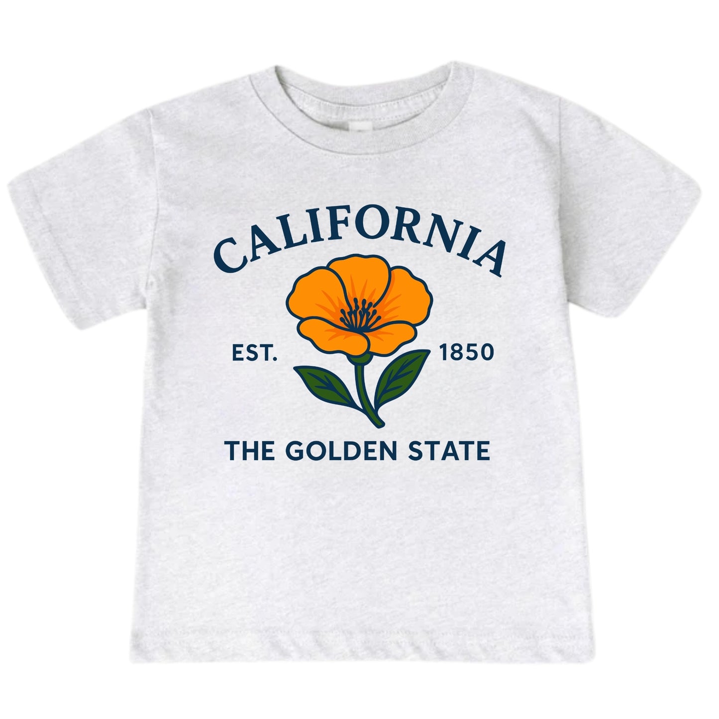 California Golden Poppy Flower Kids T-Shirt