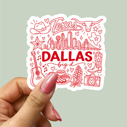 Dallas Texas Sticker