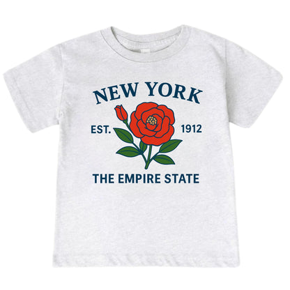 New York Rose Floral Kids T-Shirt