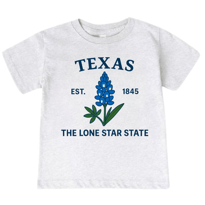 Texas Bluebonnet Floral Kids T-Shirt