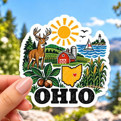 Ohio Retro Sticker