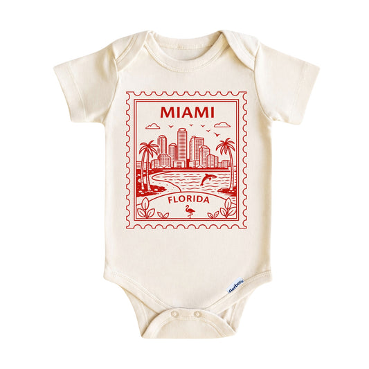 Miami Florida Baby Vintage Postage Stamp ONESIE®