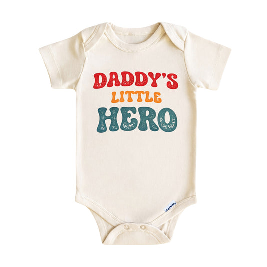Daddy’s Little Hero Baby ONESIE ®, Baby Bodysuit for Boys Girls