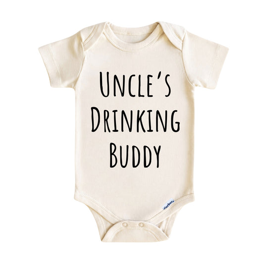 Uncle’s Drinking Buddy Baby Onesie ® – Funny Uncle Baby Bodysuit for Boys and Girls