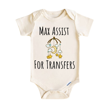 Max Assist for Transfers Baby Onesie ® – Nurse Baby Bodysuit for Boys and Girls