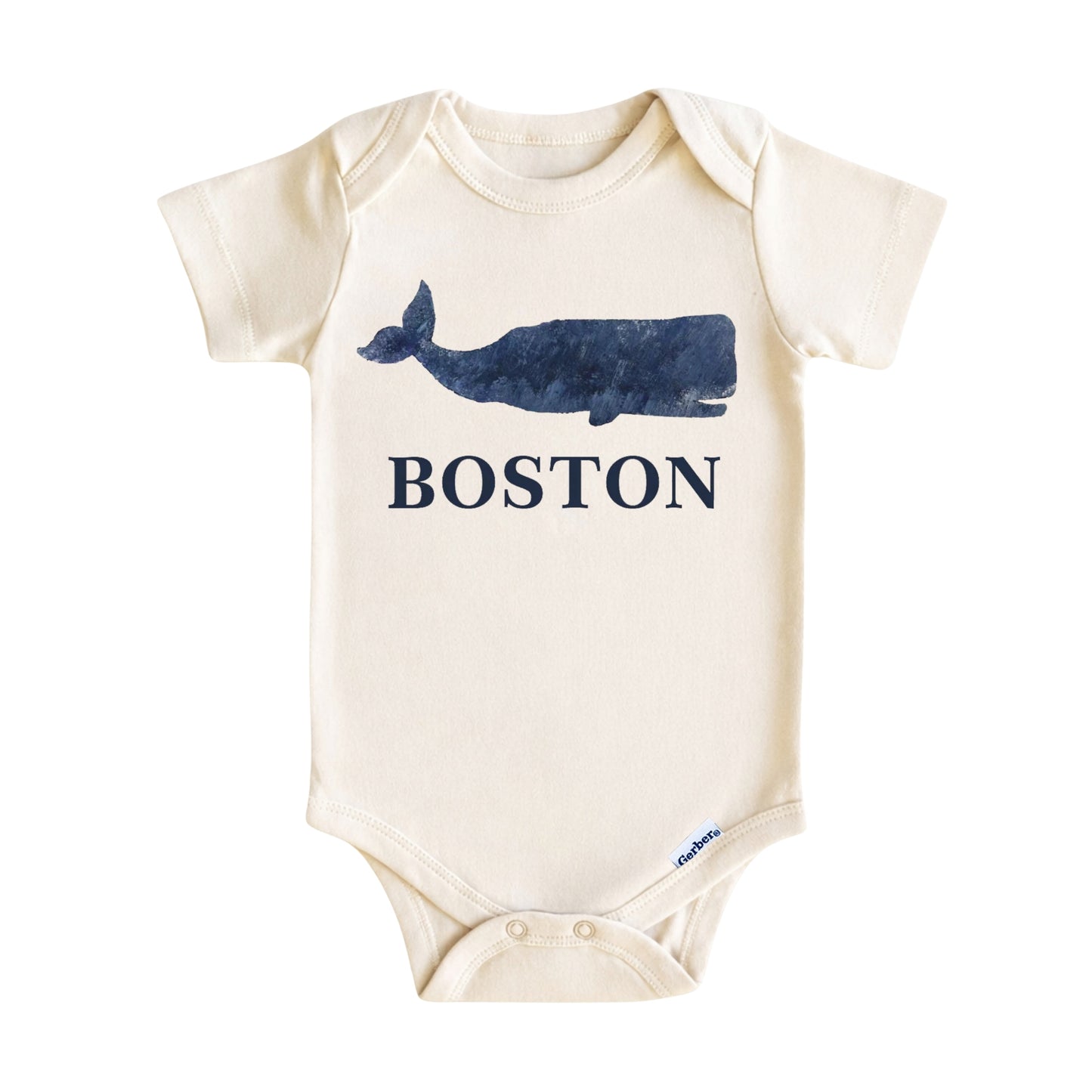 Boston Whale Baby Onesie ® – Massachusetts Baby Bodysuit for Boys and Girls