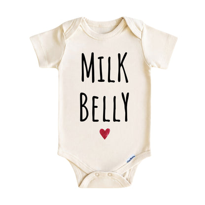 Milk Belly Baby Onesie ® – Funny Newborn Baby Bodysuit for Boys and Girls