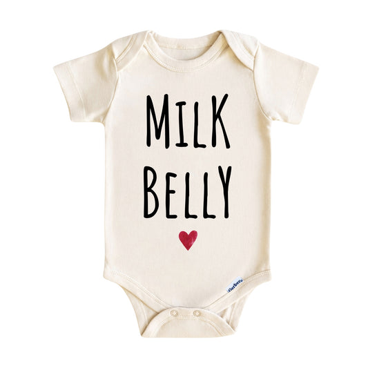 Milk Belly Baby Onesie ® – Funny Newborn Baby Bodysuit for Boys and Girls