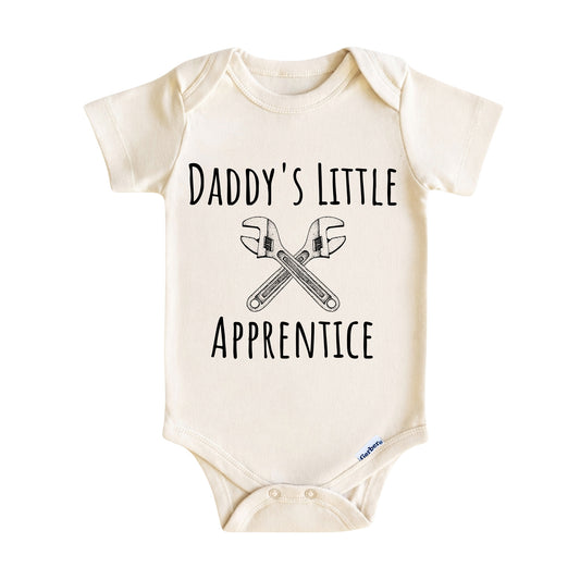 Daddy’s Little Apprentice Baby Onesie ® – Mechanic Baby Bodysuit for Boys and Girls