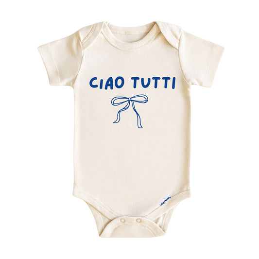 Ciao Tutti Baby Onesie ® – Italian Baby Bodysuit for Boys and Girls