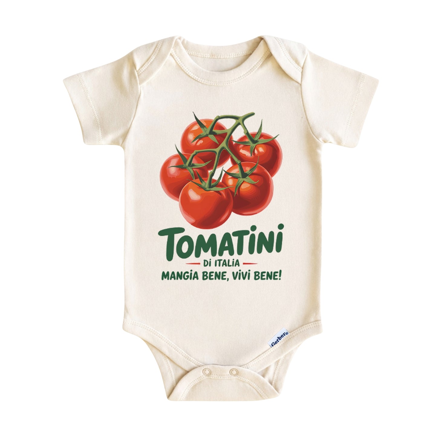 Tomatini di Italia Baby Onesie ® – Italian Baby Bodysuit for Boys and Girls