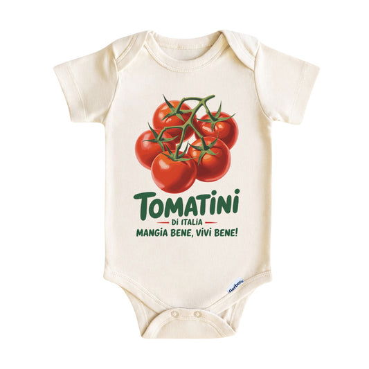 Tomatini di Italia Baby Onesie ® – Italian Baby Bodysuit for Boys and Girls