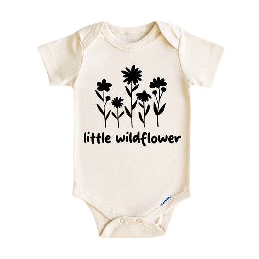 Little Wildflower Baby Onesie ® – Floral Baby Bodysuit for Boys and Girls