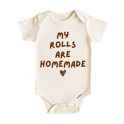 My Rolls Are Homemade Baby Onesie ® – Funny Baking Baby Bodysuit for Boys and Girls