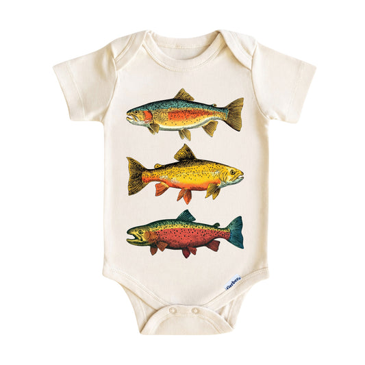 Trout Fish Baby Onesie® - Baby Bodysuit for Boys and Girls