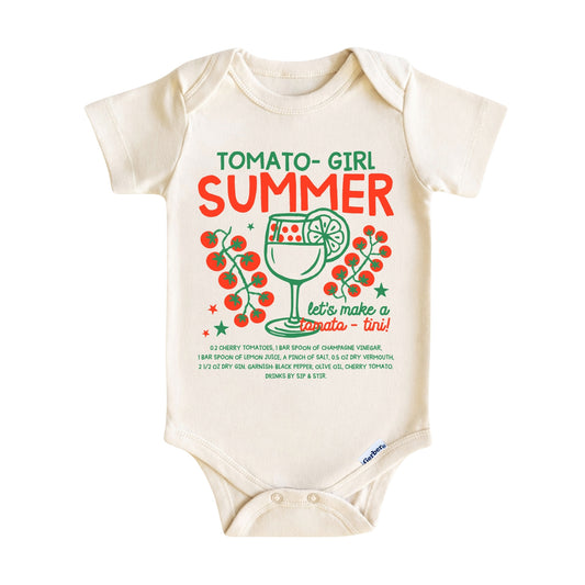 Tomato Girl Summer Baby Onesie ® – Italy Inspired Baby Bodysuit for Girls