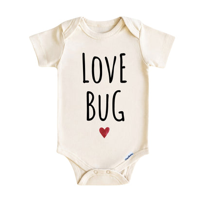 Love Bug Baby Onesie ® – Minimalist Valentine Baby Bodysuit for Boys and Girls