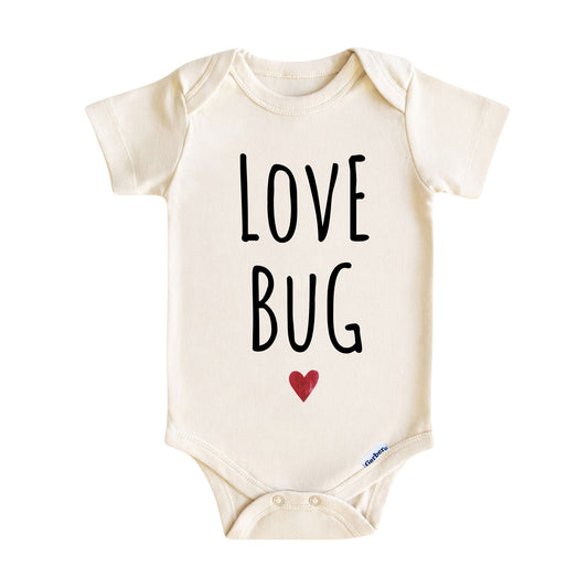 Love Bug Baby Onesie ® – Minimalist Valentine Baby Bodysuit for Boys and Girls