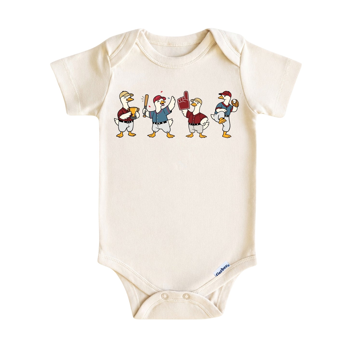 Funny Baseball Ducks Kids T-Shirt