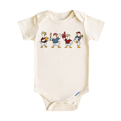 Funny Baseball Ducks Kids T-Shirt