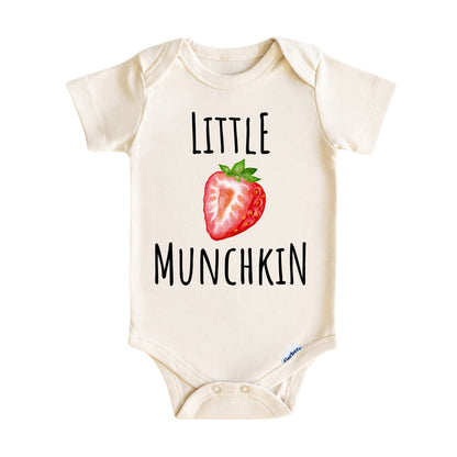 Little Munchkin Baby Onesie ® – Strawberry Baby Bodysuit for Boys and Girls