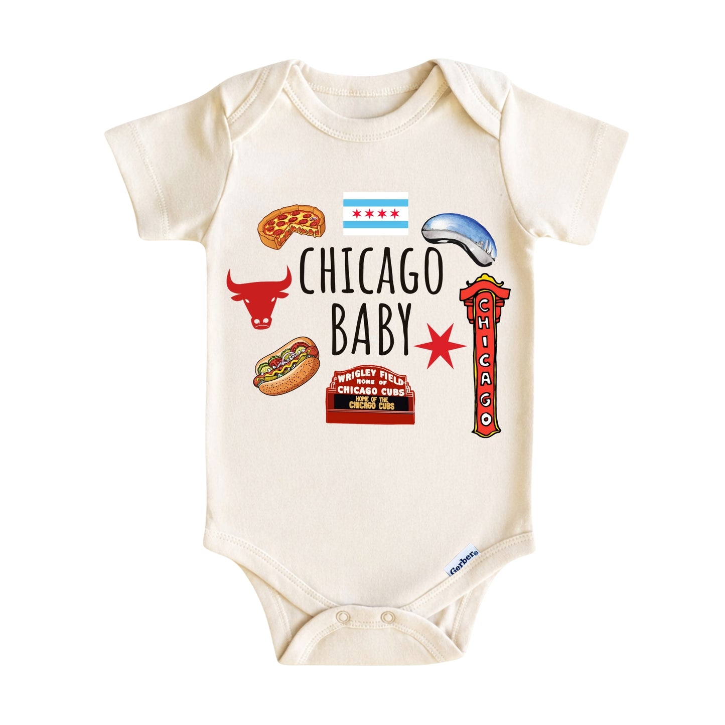 Chicago Baby ONESIE - Baby Bodysuit for Boys Girls, Chicago Toddler Kids Sweatshirt